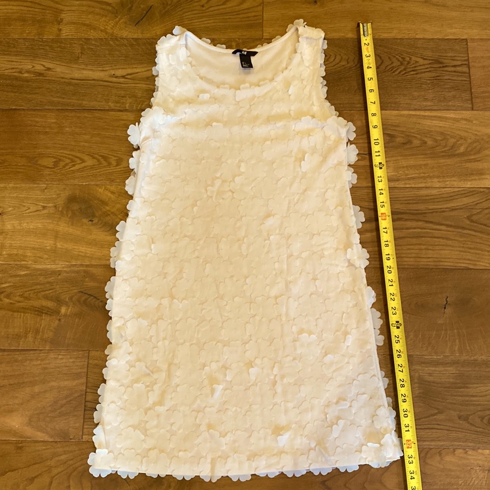 H&M women’s large fluttery appliqué dress